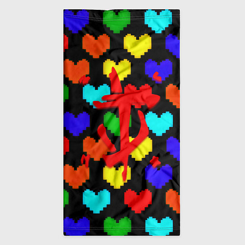 Бандана Doom love pixel pattern / 3D-принт – фото 3