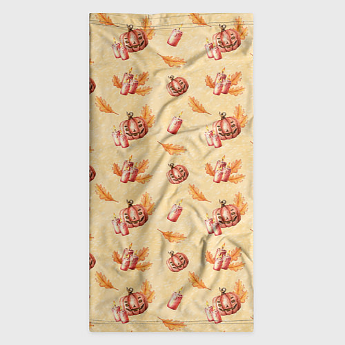 Бандана Хеллоуин с тыквой и листьями / 3D-принт – фото 3