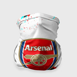 Бандана-труба Arsenal огонь глитч, цвет: 3D-принт