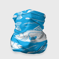 Бандана-труба Рыбы в голубой воде, цвет: 3D-принт