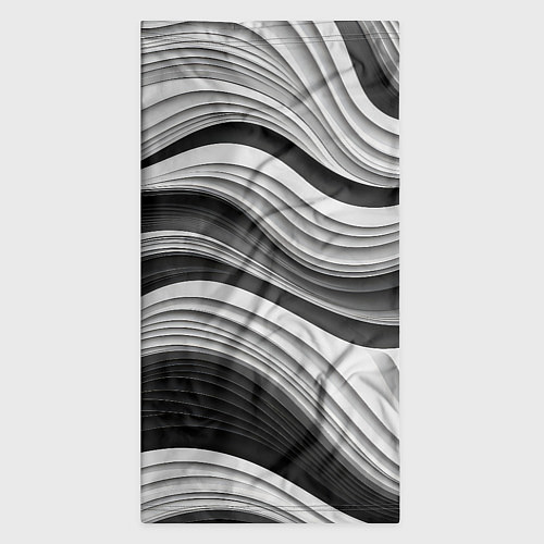 Бандана Абстракция серые и черные линии / 3D-принт – фото 3