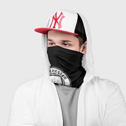 Бандана-труба Манчестер сити черно белые краски, цвет: 3D-принт — фото 2