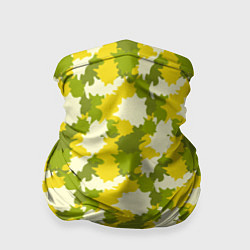 Бандана-труба Яркий камуфляж желтые и зеленые пятна, цвет: 3D-принт