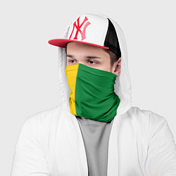 Бандана-труба Новокузнецк, зелёно-жёлтый, герб и надпись на спин, цвет: 3D-принт — фото 2