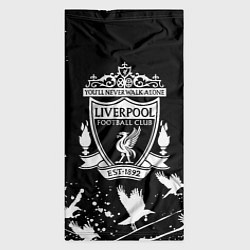 Бандана-труба Ливерпуль белые птицы, цвет: 3D-принт — фото 2