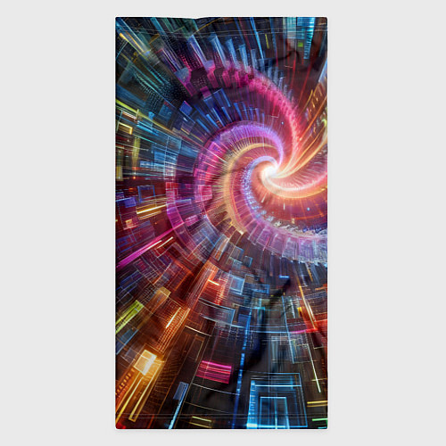Бандана Fractal neon spiral - ai art fantasy / 3D-принт – фото 3
