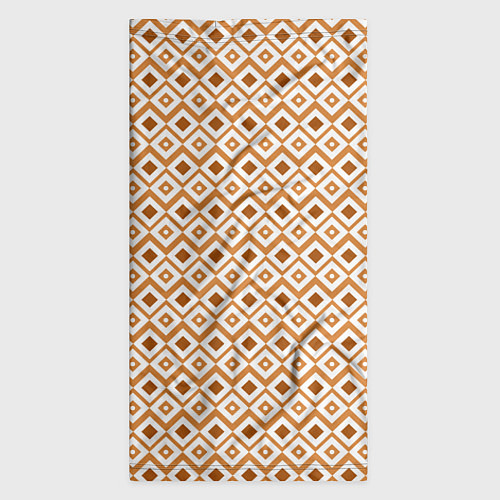 Бандана Паттерн с ромбиками коричневый / 3D-принт – фото 3