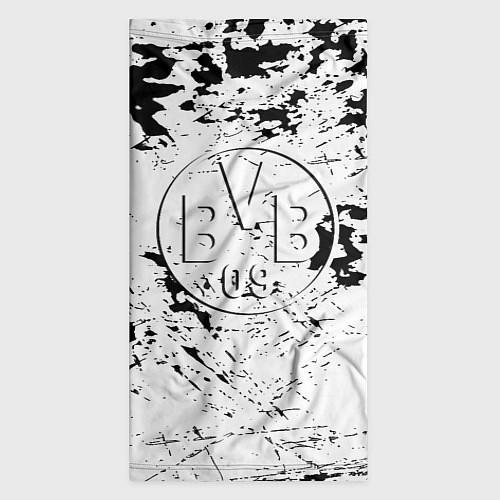 Бандана Borussia черно белые краски / 3D-принт – фото 3