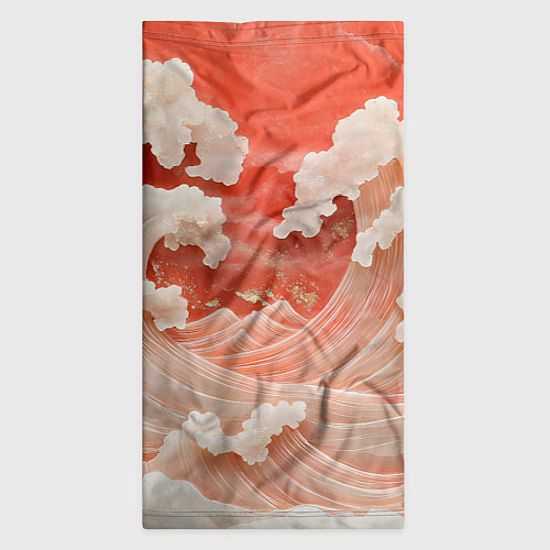 Бандана Японские красные волны / 3D-принт – фото 3