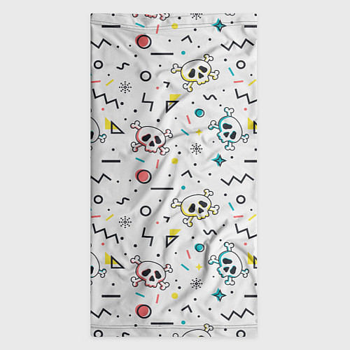 Бандана Паттерн с черепами и геометрическими фигурами на Х / 3D-принт – фото 3