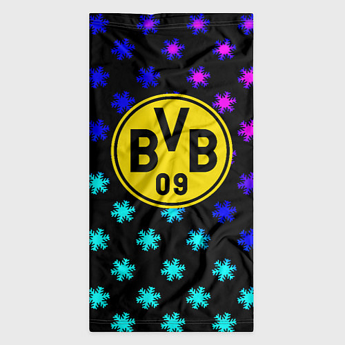 Бандана Borussia неоновые снежинки / 3D-принт – фото 3