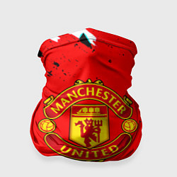 Бандана-труба Манчестер Юнайтед символы краски, цвет: 3D-принт