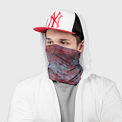 Бандана-труба Абстракция - red rust on blue, цвет: 3D-принт — фото 2