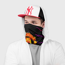 Бандана-труба Манчестер Юнайтед неоновые молнии, цвет: 3D-принт — фото 2