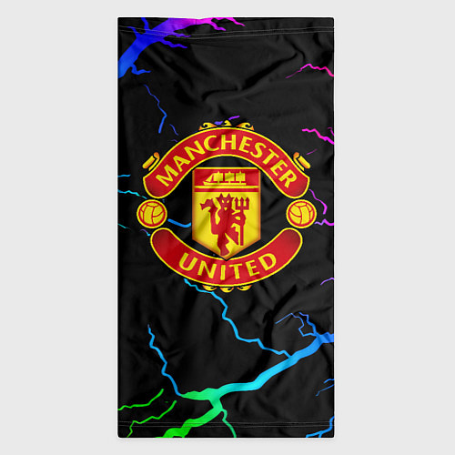 Бандана Манчестер Юнайтед неоновые молнии / 3D-принт – фото 3