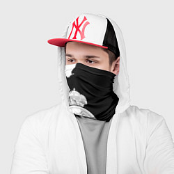 Бандана-труба Реал Мадрид черно белые краски, цвет: 3D-принт — фото 2