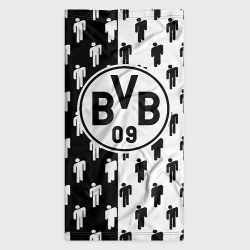 Бандана Borussia черно белые люди / 3D-принт – фото 3