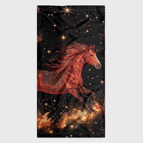 Бандана Огненные лошади - паттерн / 3D-принт – фото 3