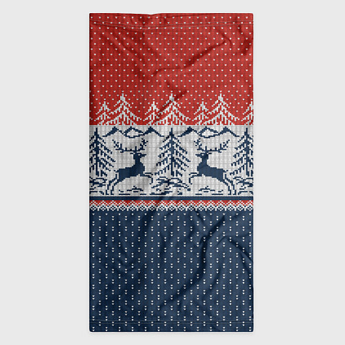 Бандана Вязаный узор с оленями / 3D-принт – фото 3