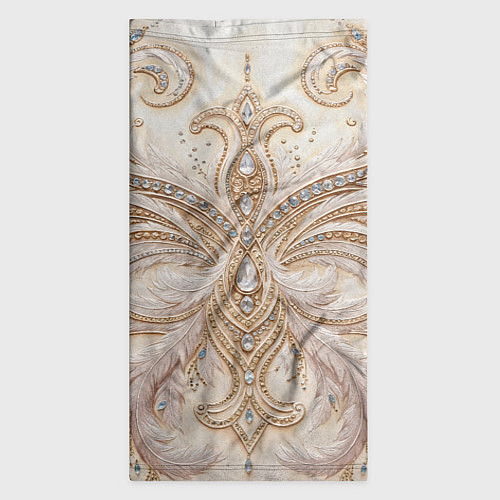 Бандана Перламутровый орнамент с перьями / 3D-принт – фото 3