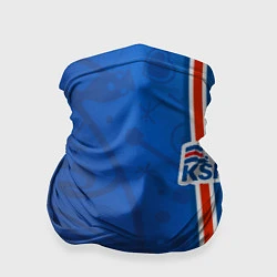 Бандана-труба Сборная Исландии по футболу, цвет: 3D-принт