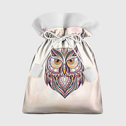 Мешок для подарков Расписная голова совы, цвет: 3D-принт