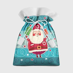 Мешок для подарков Дед мороз с подарками, цвет: 3D-принт
