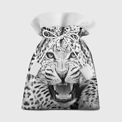 Мешок для подарков Белый леопард, цвет: 3D-принт