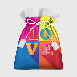 Мешок для подарков Love three-dimensional letters, цвет: 3D-принт