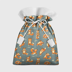 Мешок для подарков Foxes Yoga, цвет: 3D-принт