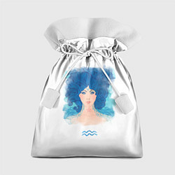 Мешок для подарков Девушка Водолей, цвет: 3D-принт