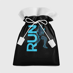 Мешок для подарков RUN: Black Style, цвет: 3D-принт