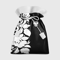 Мешок для подарков Russia: B&W Floral, цвет: 3D-принт