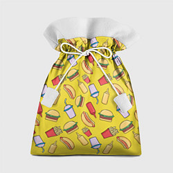 Мешок для подарков Любитель фастфуда, цвет: 3D-принт