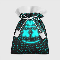Мешок для подарков Marshmello: Blue Fireflies, цвет: 3D-принт