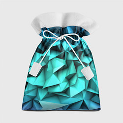 Мешок для подарков Бирюзовые грани, цвет: 3D-принт