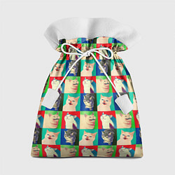 Мешок для подарков Mem cats, цвет: 3D-принт
