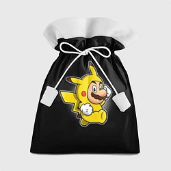 Мешок для подарков Марио в костюме пикачу, цвет: 3D-принт