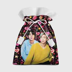 Мешок для подарков BTS: НамДжины Намджун и СокДжин, цвет: 3D-принт
