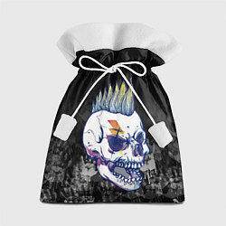 Мешок для подарков Череп с ирокезы, цвет: 3D-принт