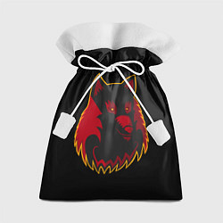Мешок для подарков Wolf Logo, цвет: 3D-принт