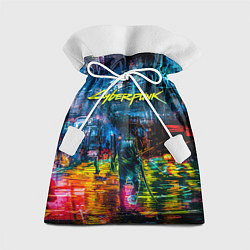 Мешок для подарков Сyberpunk City, цвет: 3D-принт