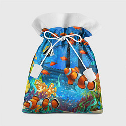 Мешок для подарков На глубине Рыбки Пляжная, цвет: 3D-принт