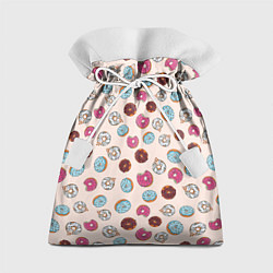 Мешок для подарков Пончики донаты паттерн, цвет: 3D-принт