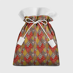 Мешок для подарков Осенний пэчворк, цвет: 3D-принт