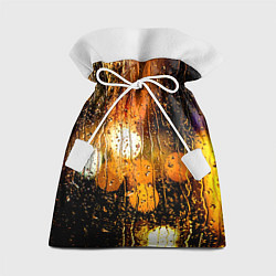 Мешок для подарков В городе дождь, цвет: 3D-принт