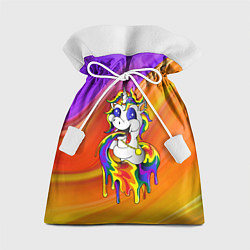 Мешок для подарков Единорог Unicorn Rainbow Z, цвет: 3D-принт