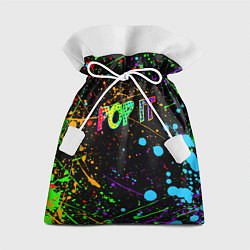 Мешок для подарков POP IT CRAZY BRUSHES ПОП ИТ БРЫЗГИ КРАСОК, цвет: 3D-принт