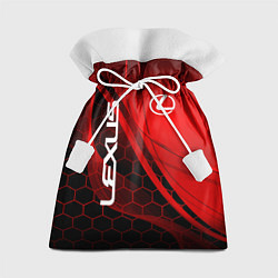Мешок для подарков LEXUS RED GEOMETRY ЛЕКСУС, цвет: 3D-принт