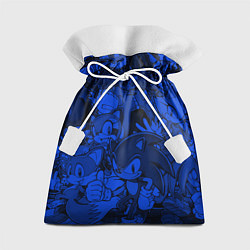 Мешок для подарков SONIC BLUE PATTERN СИНИЙ ЁЖ, цвет: 3D-принт